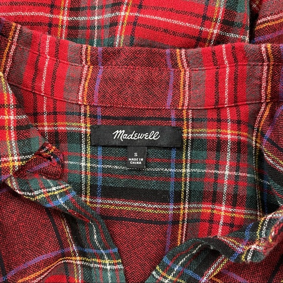 Madewell Central Tartan Plaid Wool Button Down Shirt - Picture 14 of 15